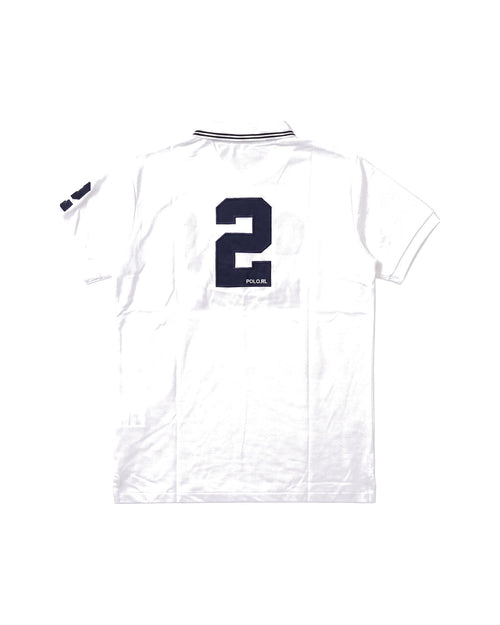 Barcelona crest polo in white, back