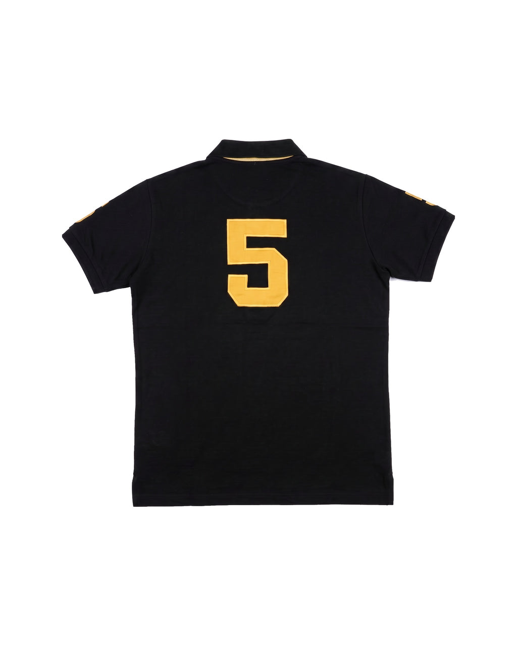 Berlin crest polo in black, back