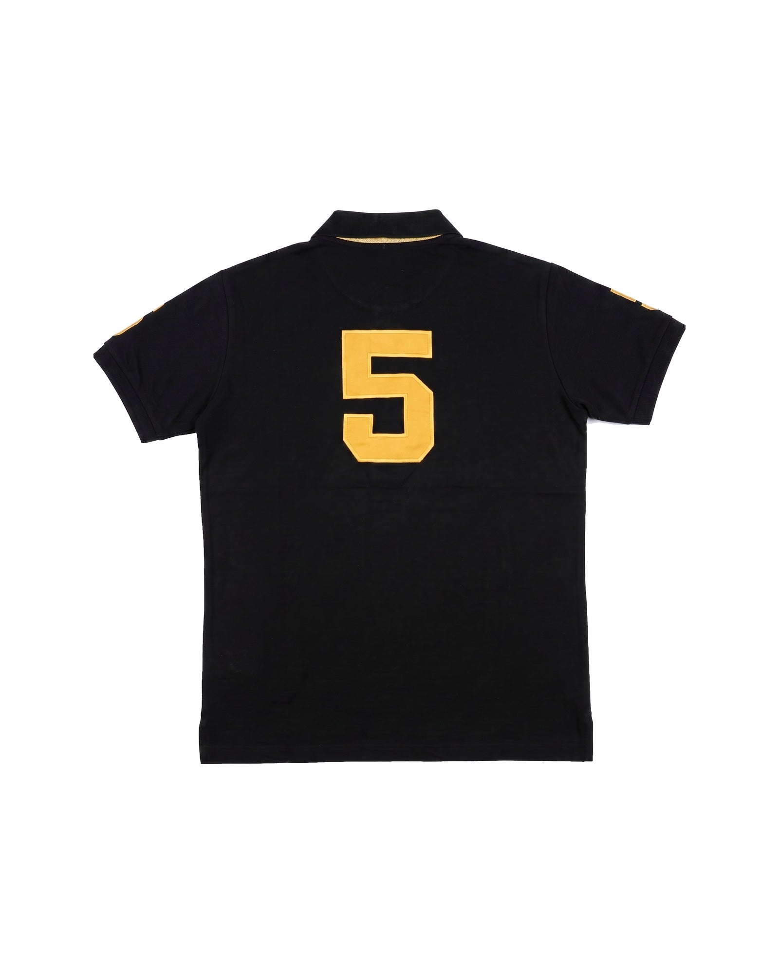 Berlin crest polo in black, back