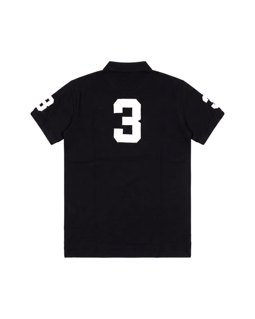 Chicago crest polo in black, back
