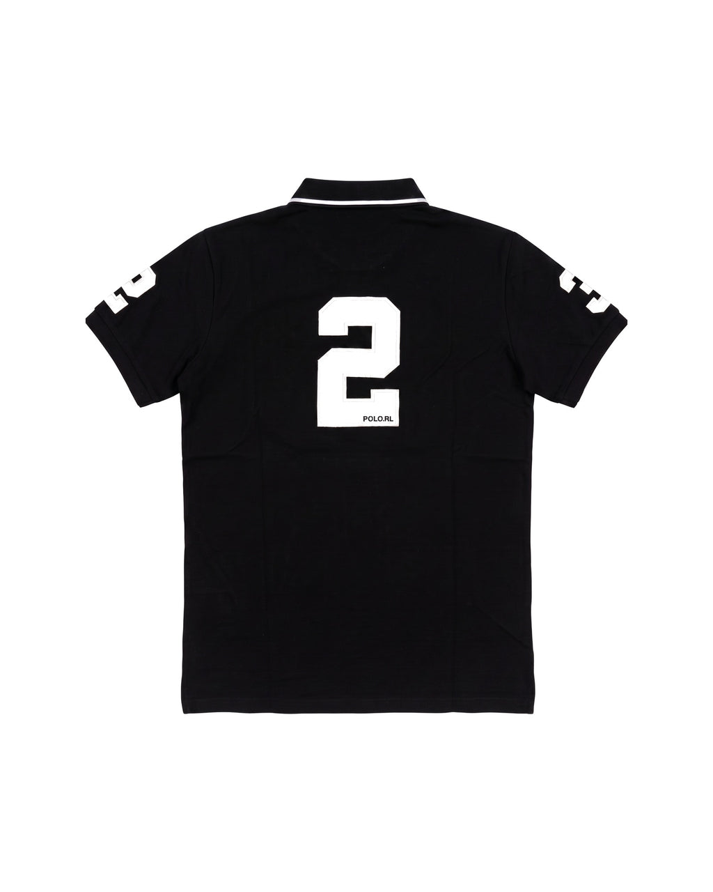 Dubai crest polo in black, back
