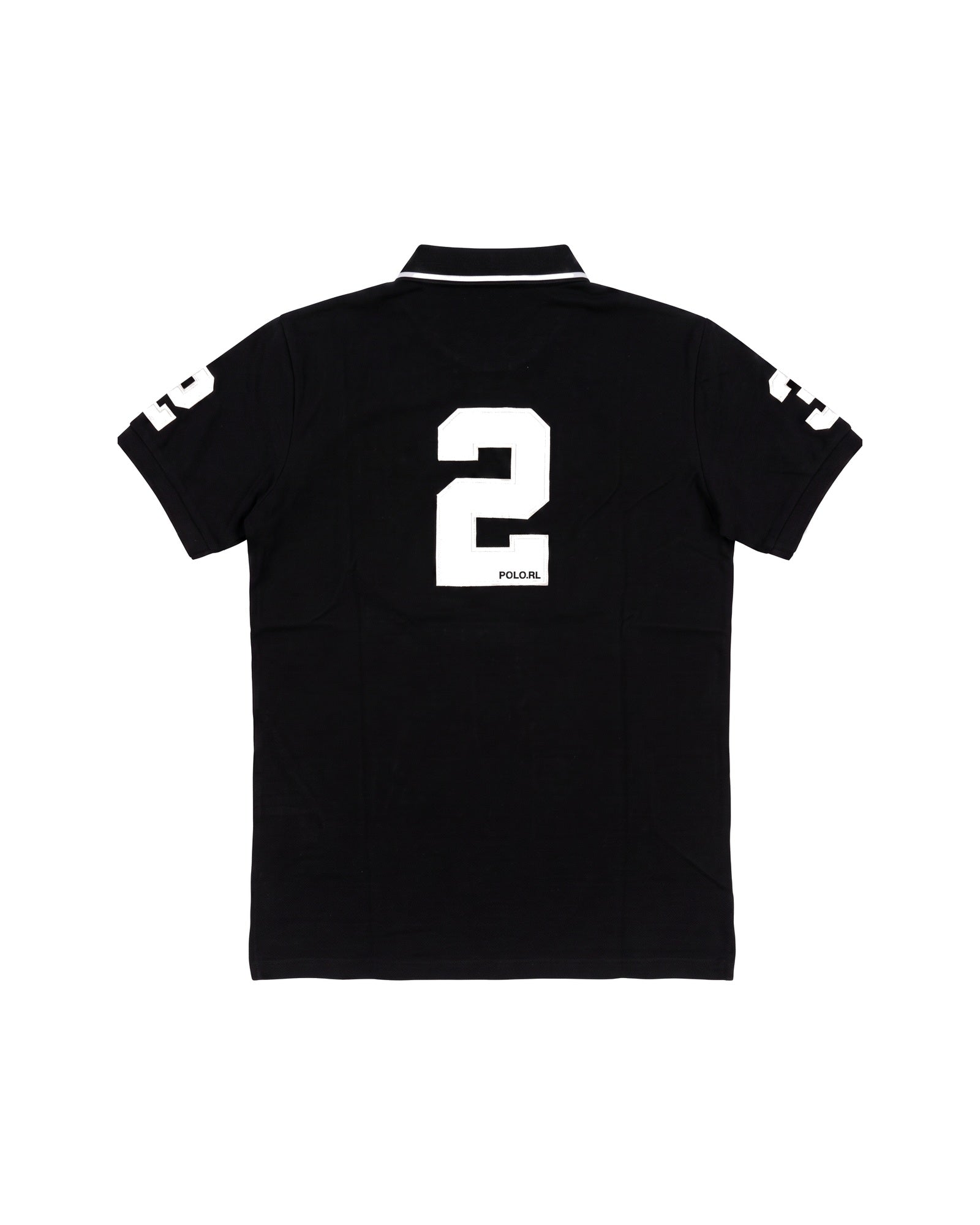 Dubai crest polo in black, back