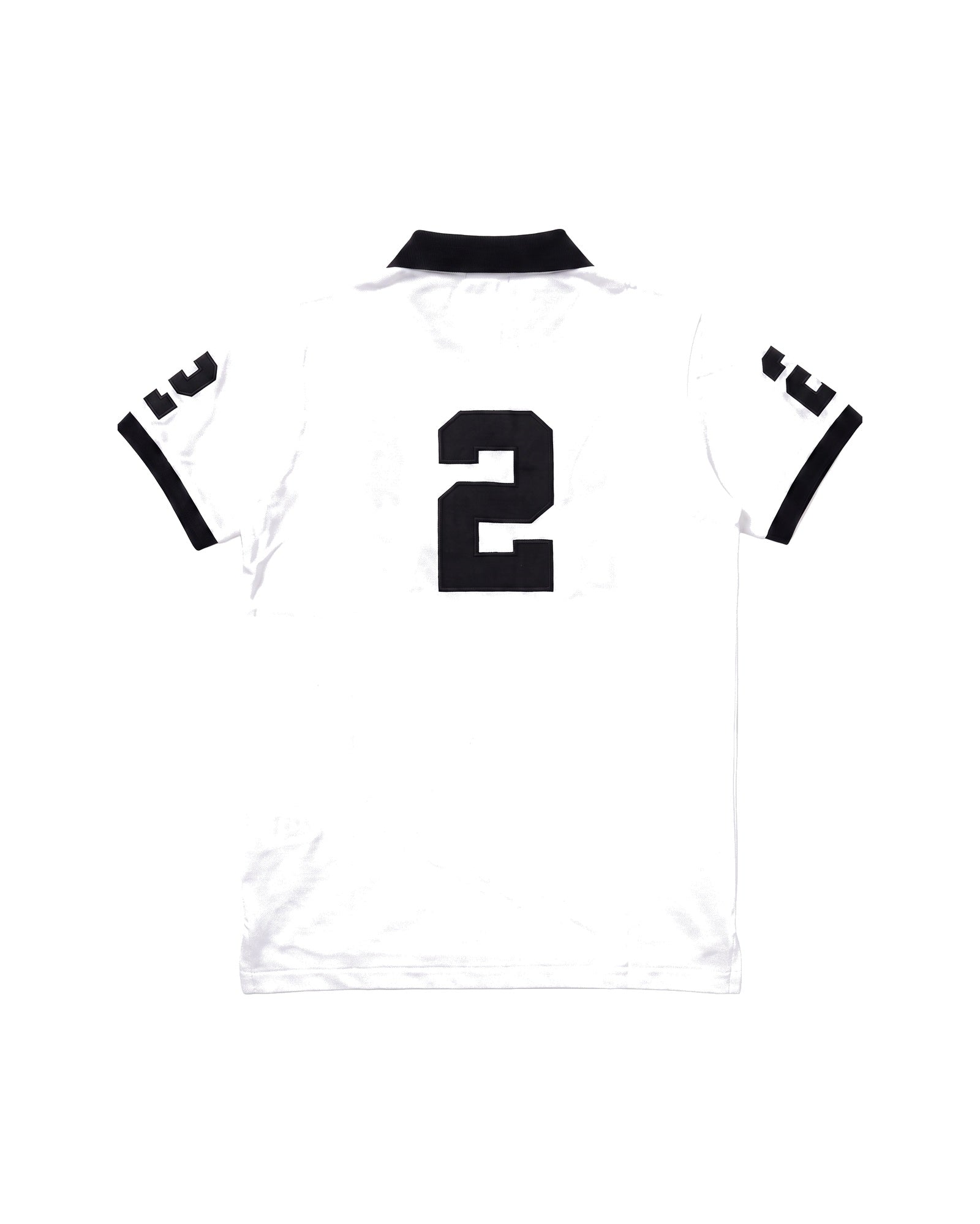Dubai crest polo in white, back