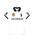 Los Angeles crest polo in white, front