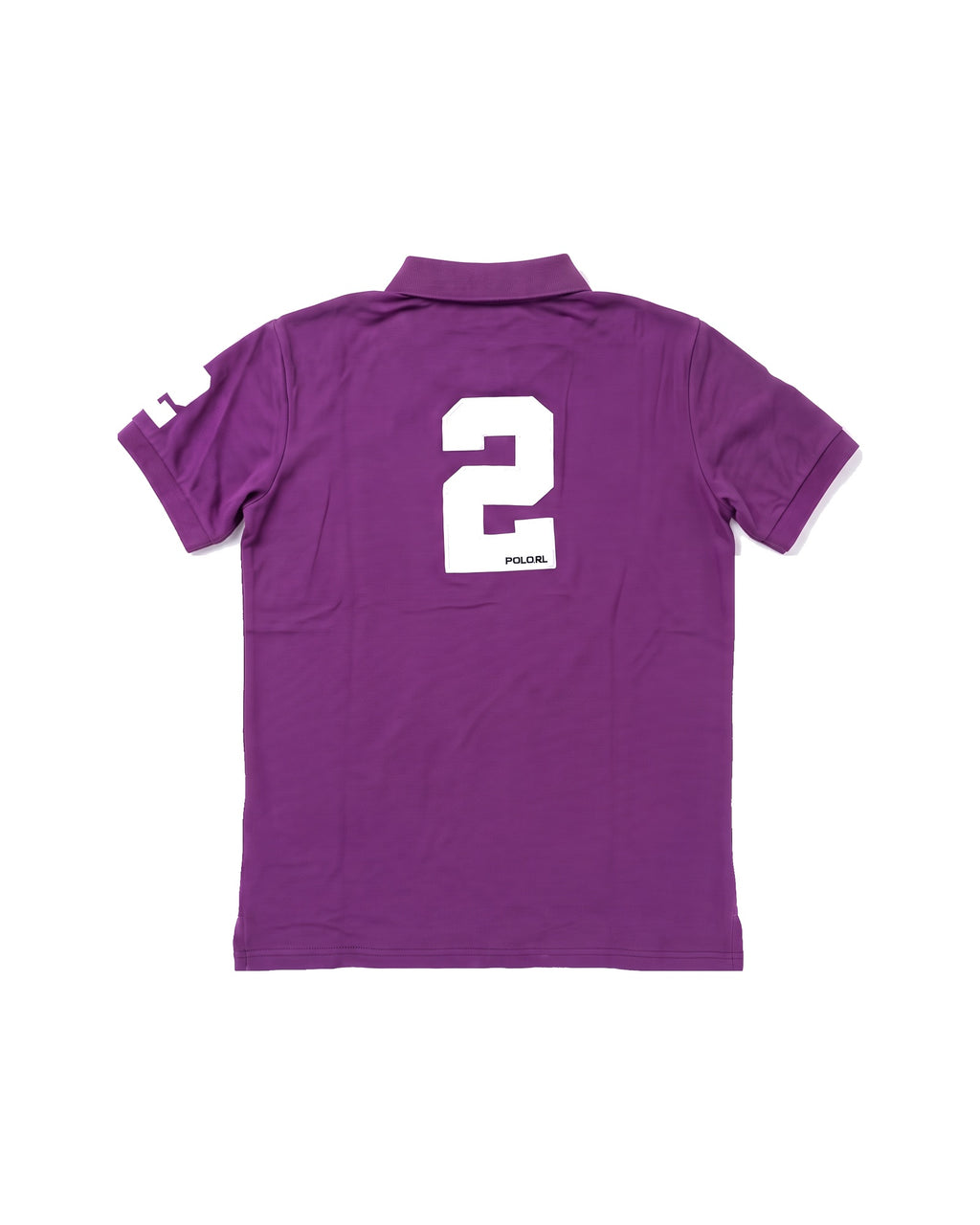 London crest polo in purple, back