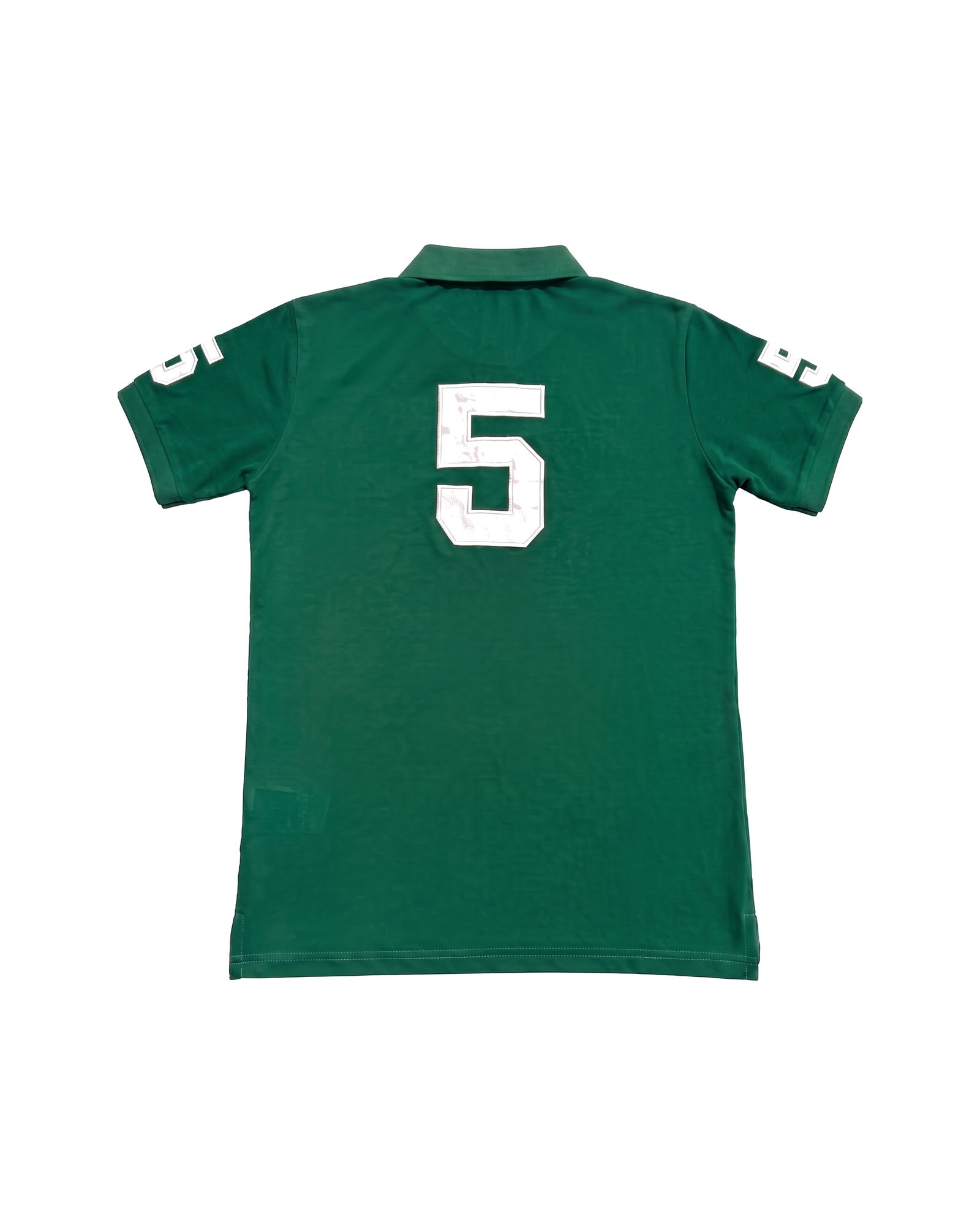 Milan crest polo in green, back