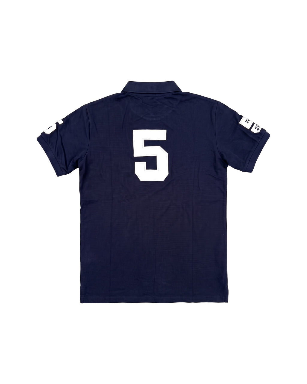 New York crest polo in navy, back