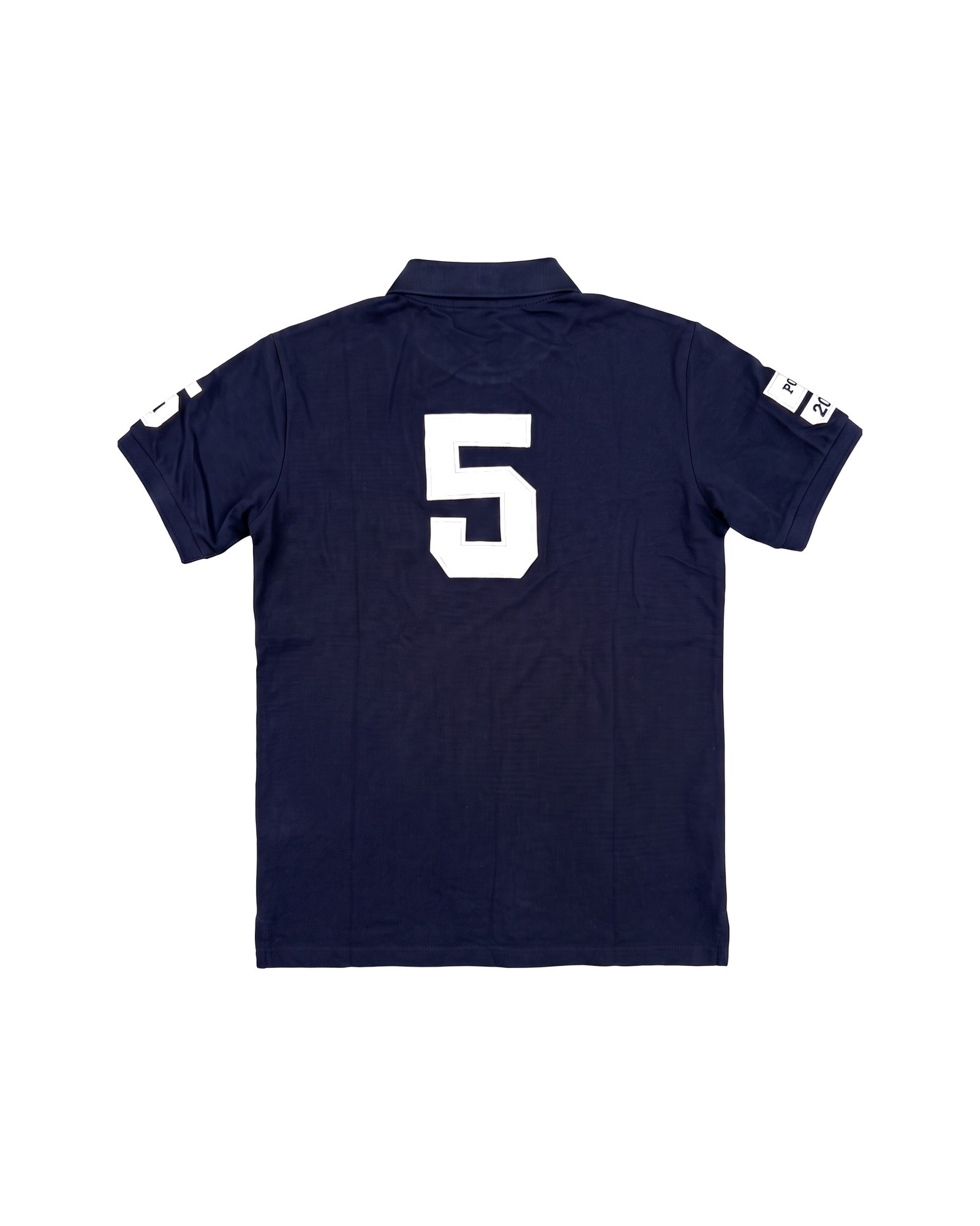 New York crest polo in navy, back