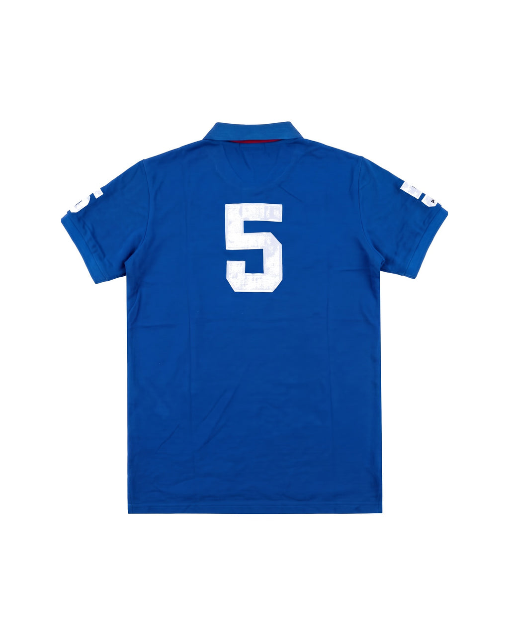 Paris crest polo in royal blue, back