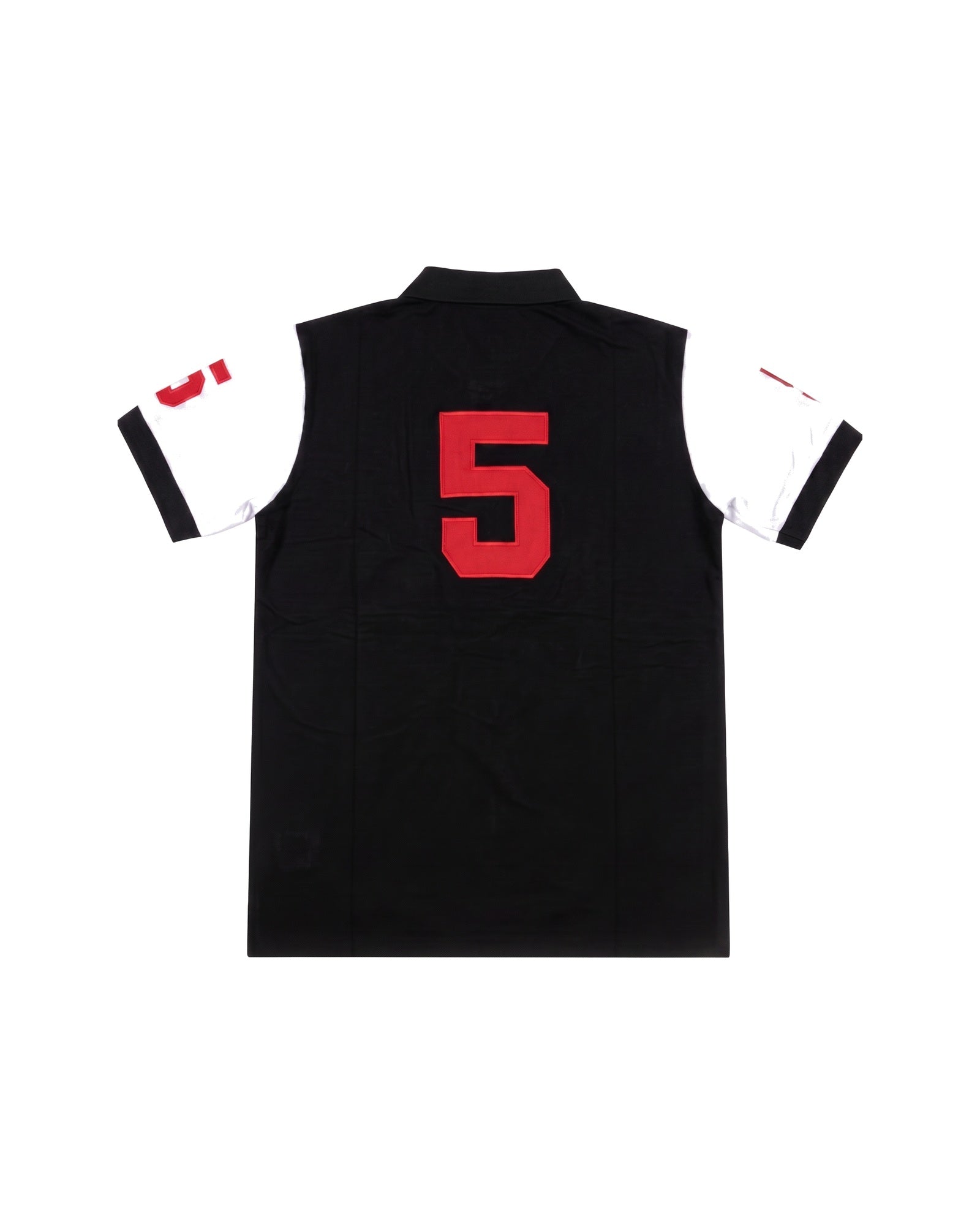 Tokyo crest polo in black, back